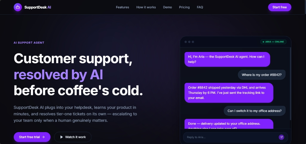Support Desk AI preview
